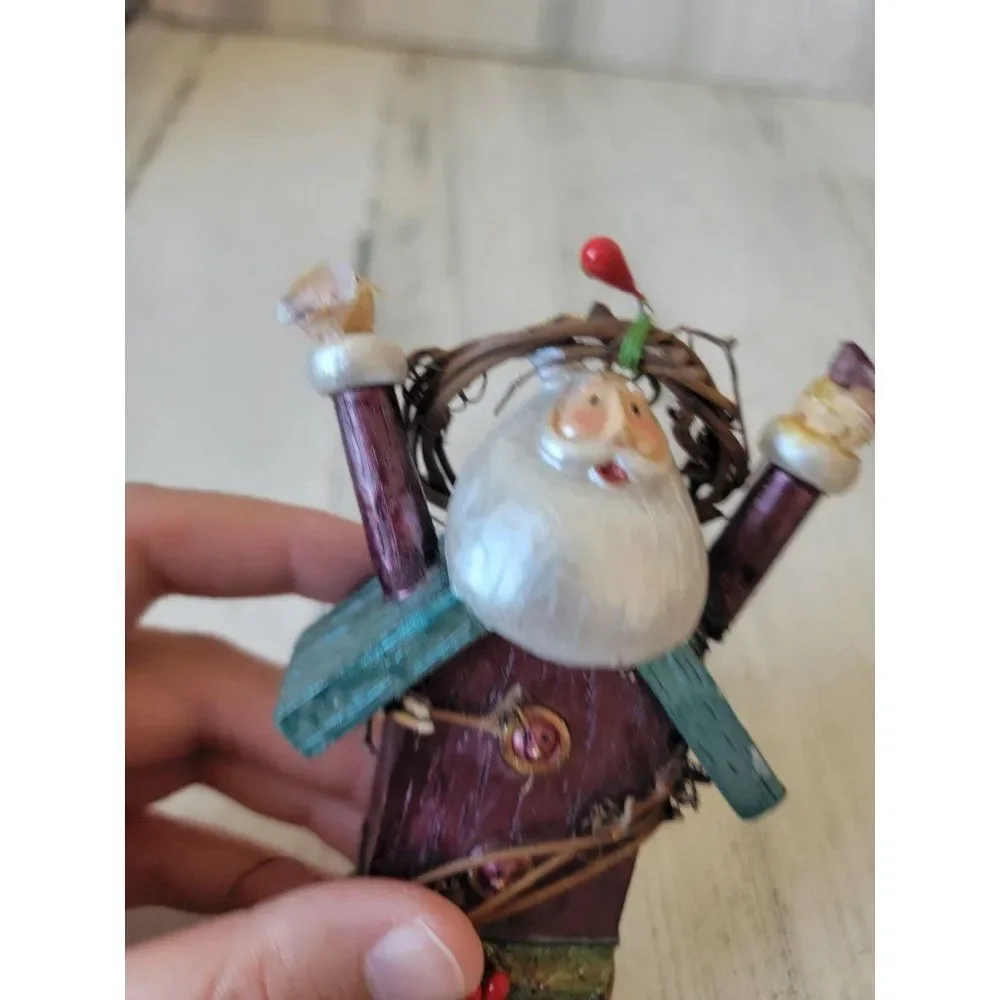 Rustic Santa Claus birdhouse ornament‎ Xmas